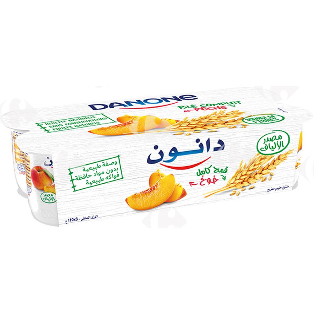 Yaourt à La Cuillère Blé Complet Pêche Danone 110g 8 unités