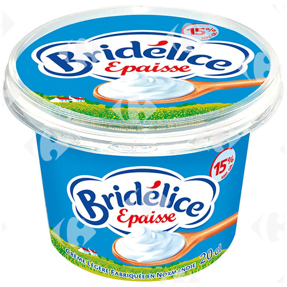[591576] Crème Fraîche Épaisse 15% Pot Bridelice 20cl