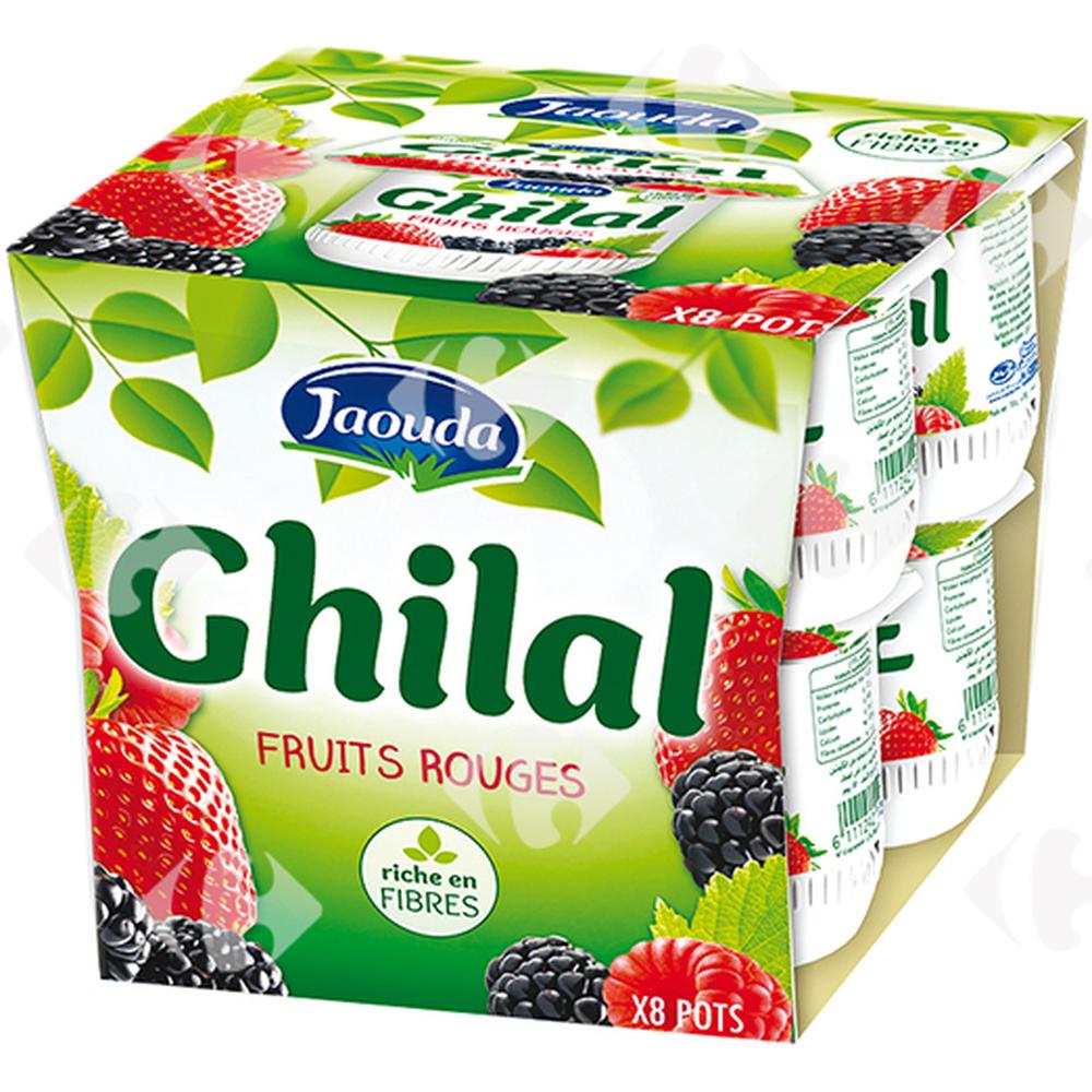 Pack Yaourt à La Cuillère Fruits Rouges Ghilal 110g 8 unités