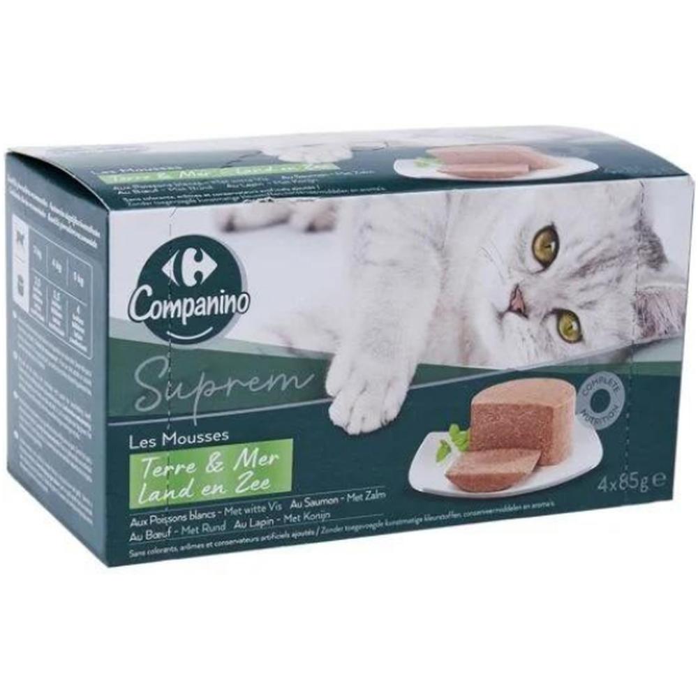 [416004] Pâtée pour Chat Adulte Carrefour Companino 4x85g