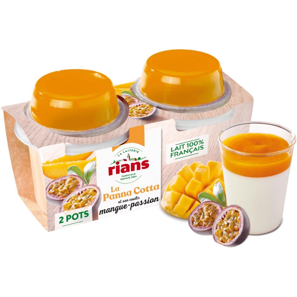 La Panna Cotta Mangue Rians 120g 2 unités