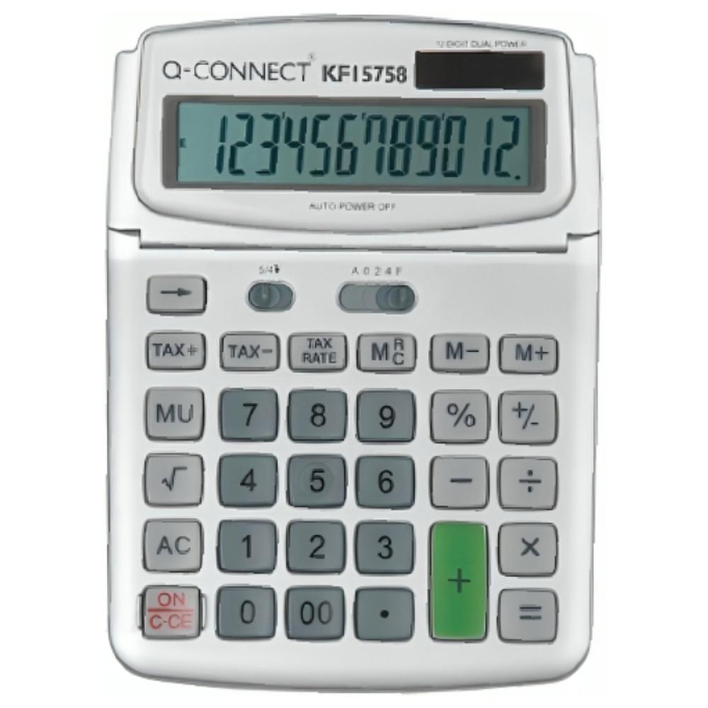 Calculatrice de Bureau 12 Chiffres 4 Fonctions KF15758