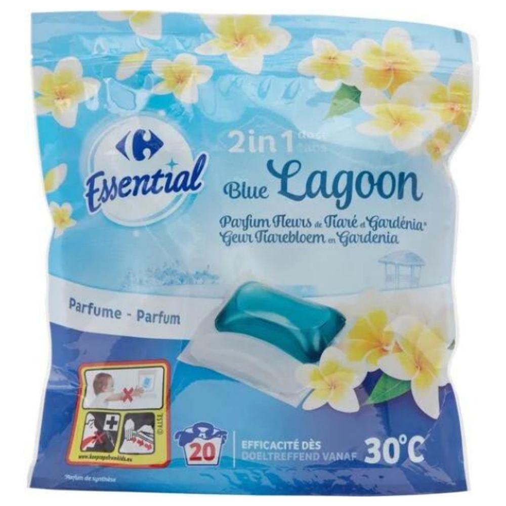 [376057] Lessive Doses Parfum Tiaré Gardénia Carrefour Essential 20 unités