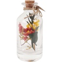 Bouteille Décor Fleurs Séchées Rouges Kasa