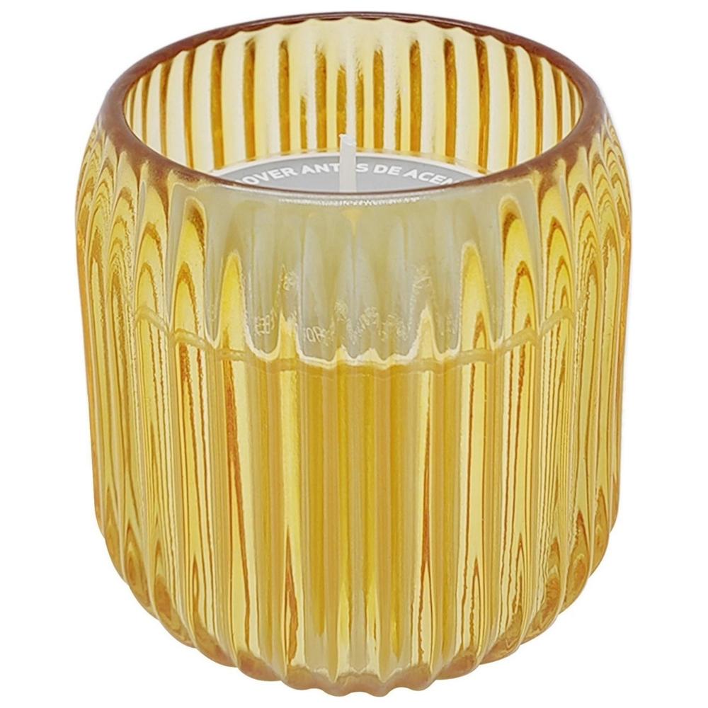 [722132] Bougie en Verre Jaune Cotton Candy Kasa 8 cm