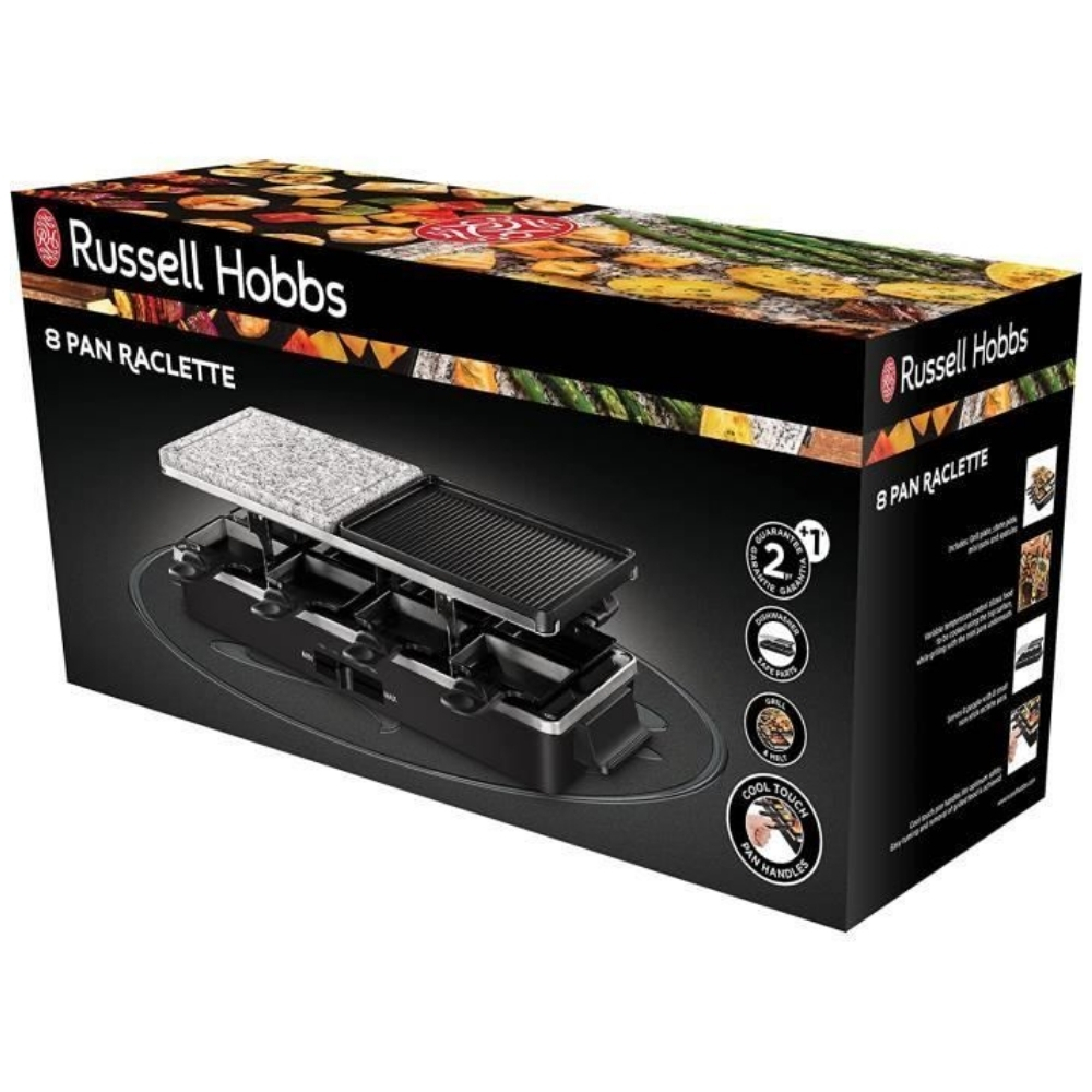 Raclette Multifonction 3 en 1 Russell Hobbs 8 Personnes 1400W