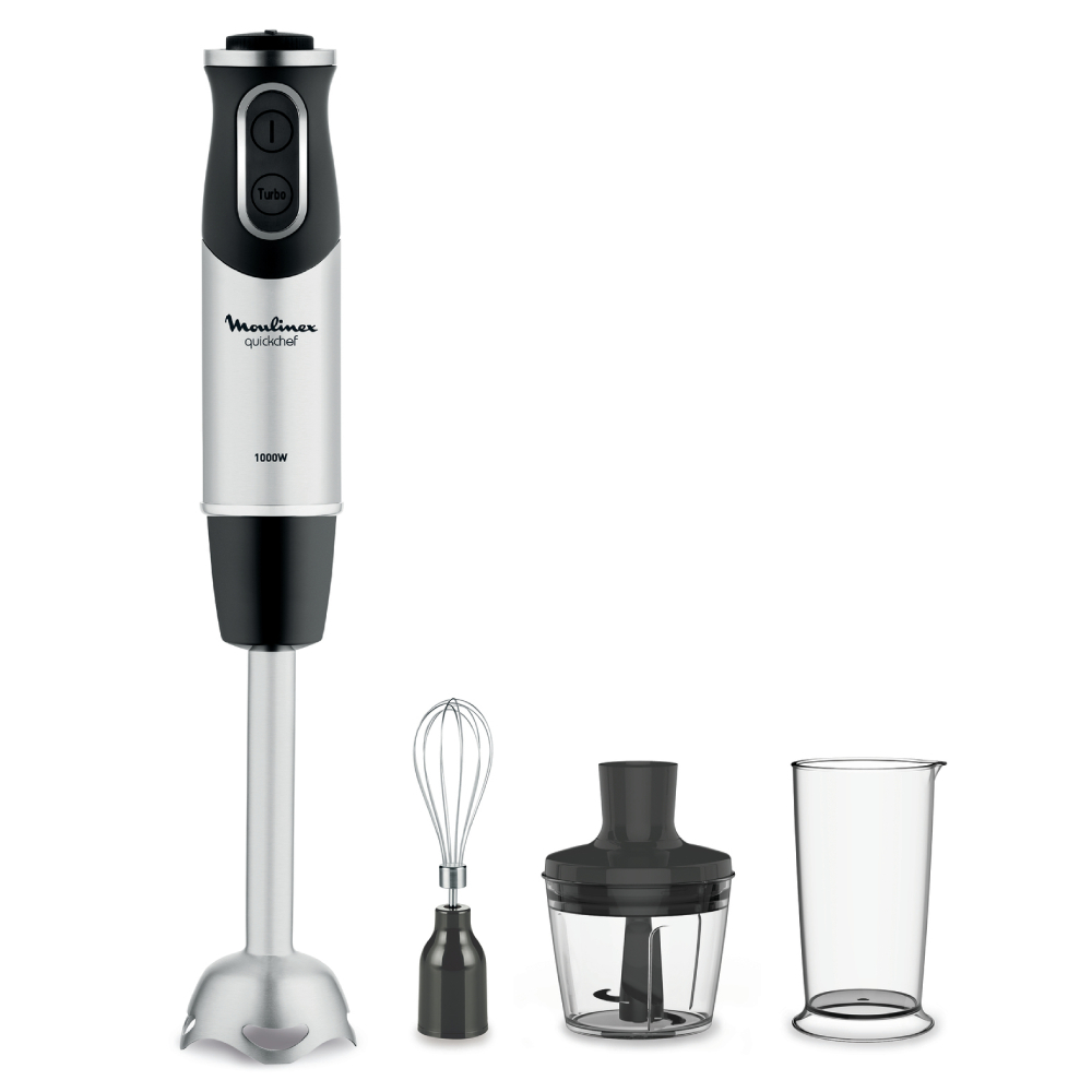 [643697] Mixeur Plongeant en Inox avec 3 Accessoire Moulinex 1000W.