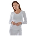 Pull Femme à Manches Longues Col V Blanc en Coton - Taille XL
