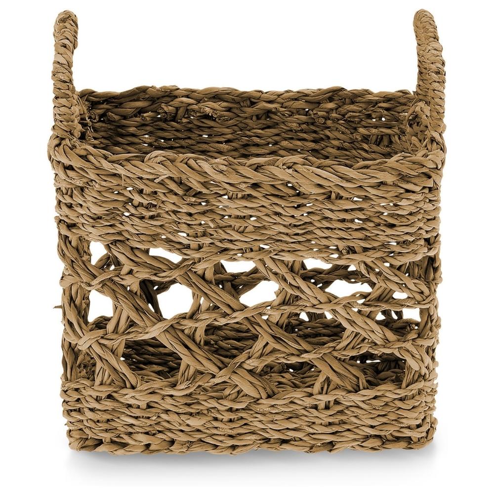Panier Rectangulaire avec Ouverture Herbe Kasa 22x17x18 cm