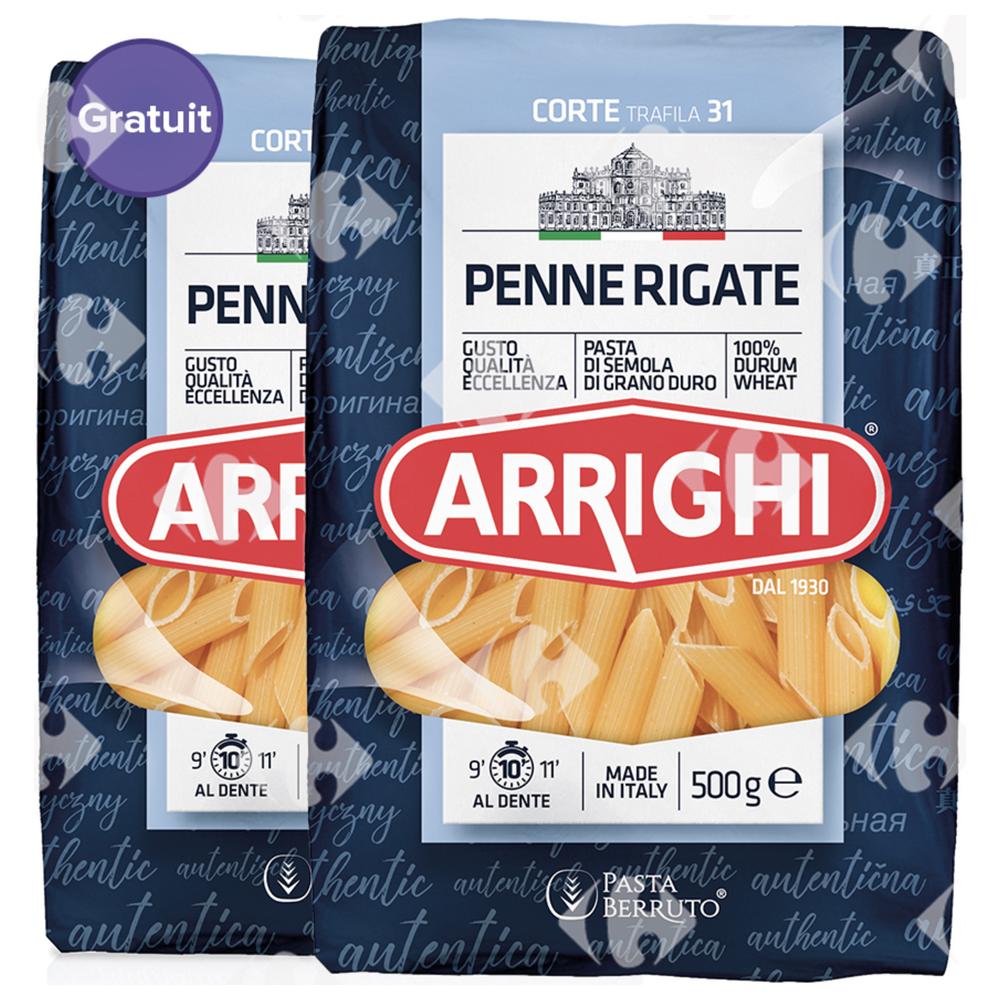[696187] Lot de 3 Pâtes Penne Arrighi 500g (3ème gratuit).