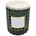 Bougie en Verre avec Couvercle Bois Vert Vanille Kasa 8 cm