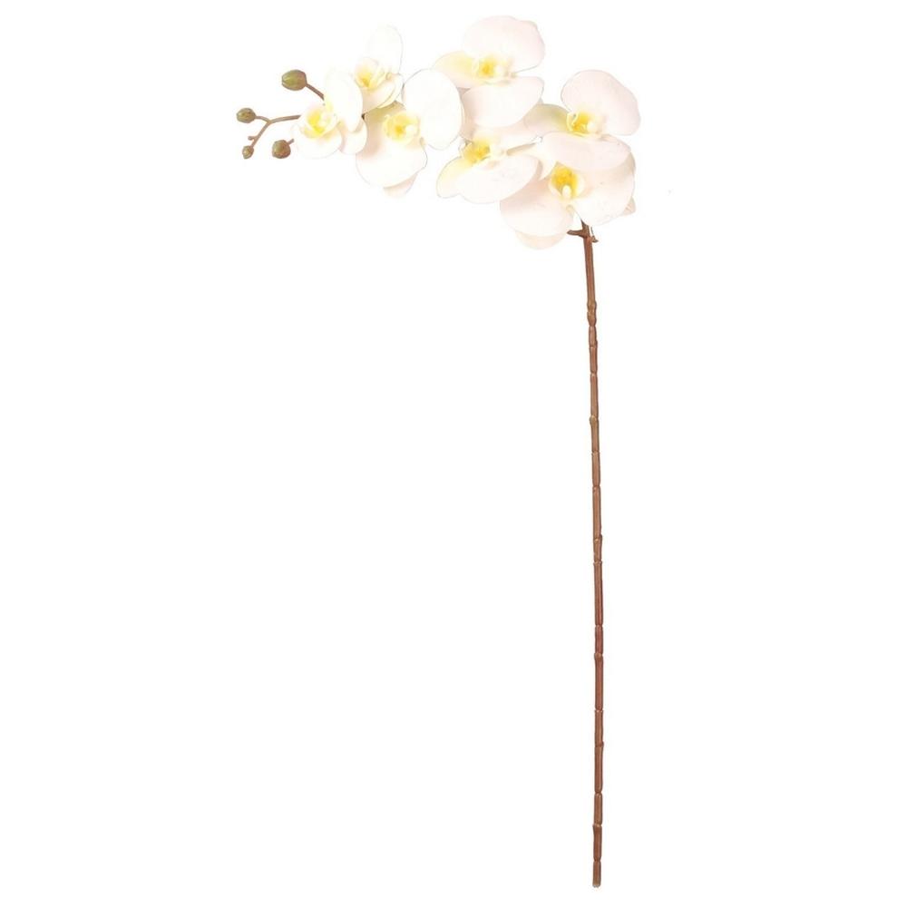 [722236] Tige avec 7 Orchidées Blanches Kasa 77 cm