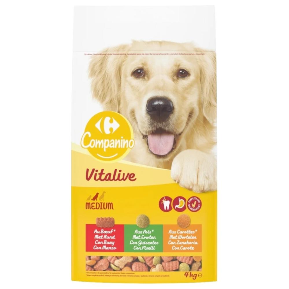 Croquettes au Bœuf et Légumes Chiens Adultes Carrefour 4kg