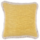 Coussin Carré Blanc à Franges Kasa 45x45cm 