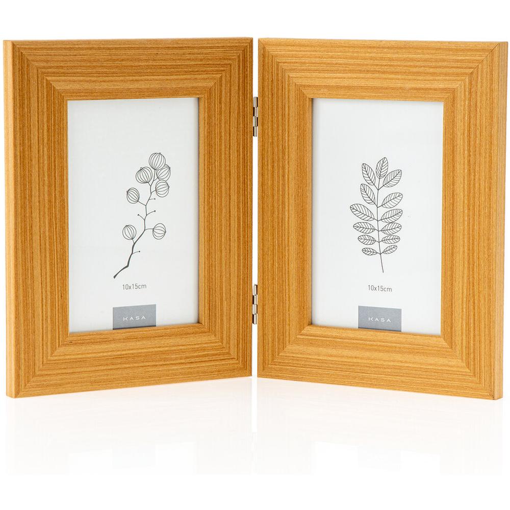 Cadre Photo Double Marron Kasa 10x15cm
