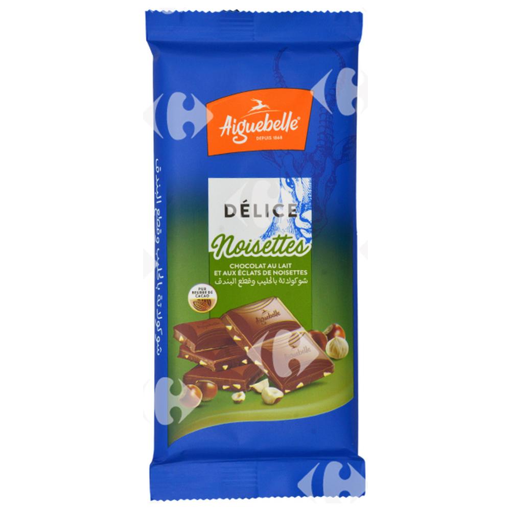Tablette de Chocolat au Lait aux Noisettes Délice Aiguebelle 90g