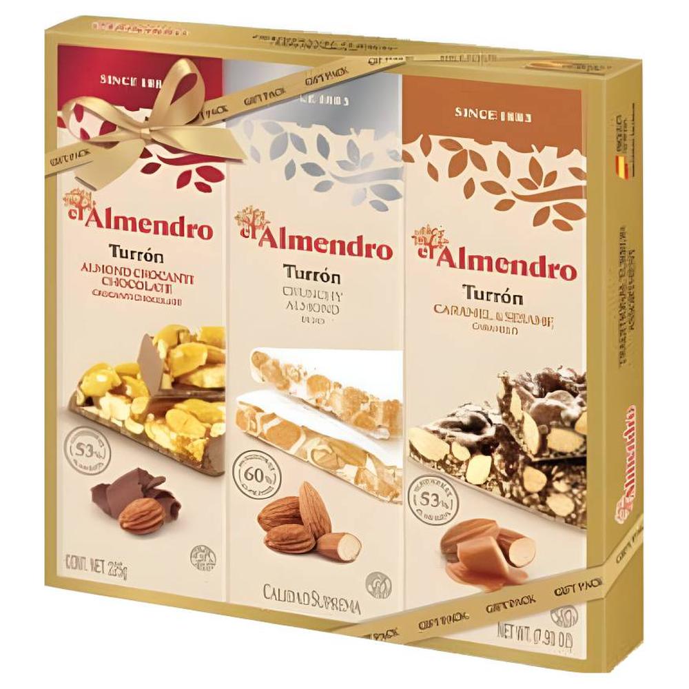 Coffret Cadeau 3 Chocolats Turrón El Almendro 300g
