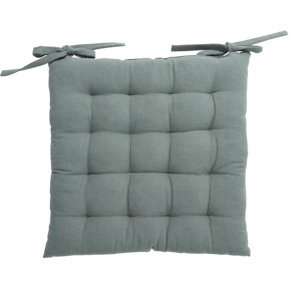 Galette Chaise Uni Kaki Tex Home 38x38 cm
