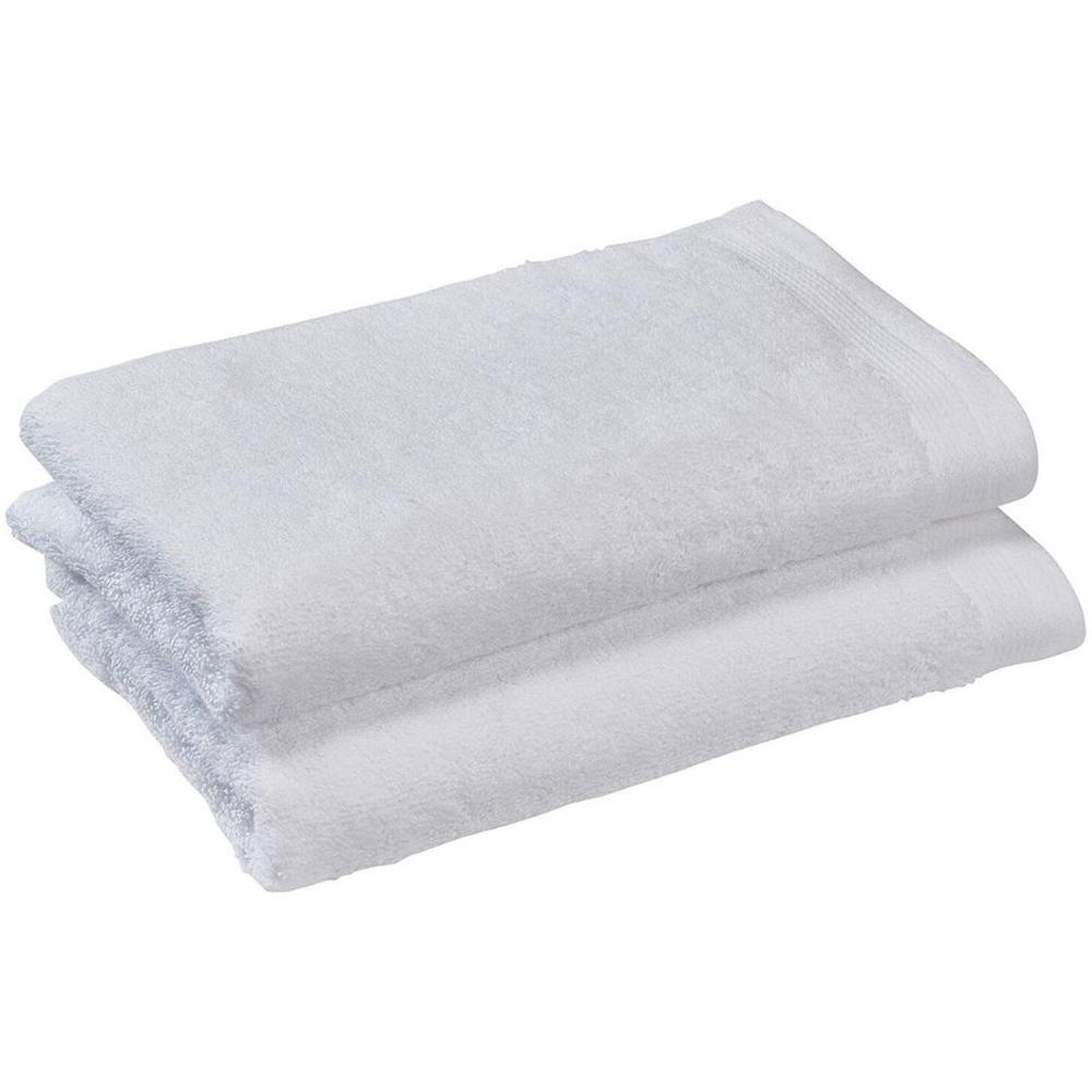 [641742] Serviette Blanc Bio Tex Home 30x50 cm 2 pièces