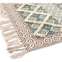 Tapis Lozango Vert et Blanc Kasa 60X90cm