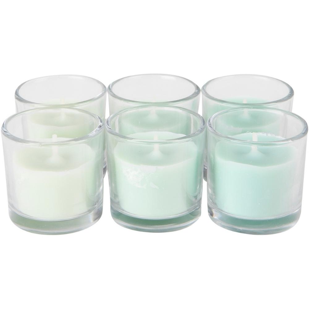 Bougie Parfumée en Verre Bleu au Jasmin Kasa 6x25g