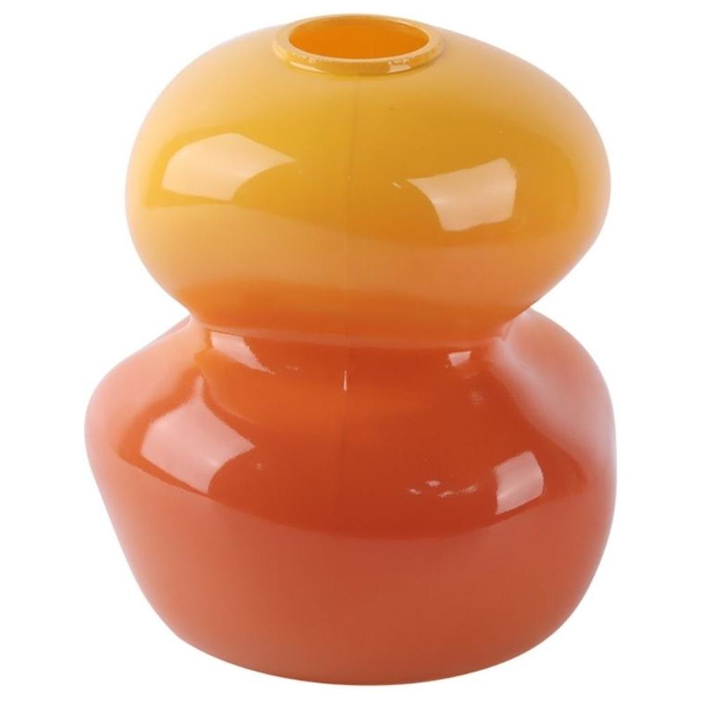 [716209] Vase en Porcelaine Petit Jaune Et Orange Kasa 19cm
