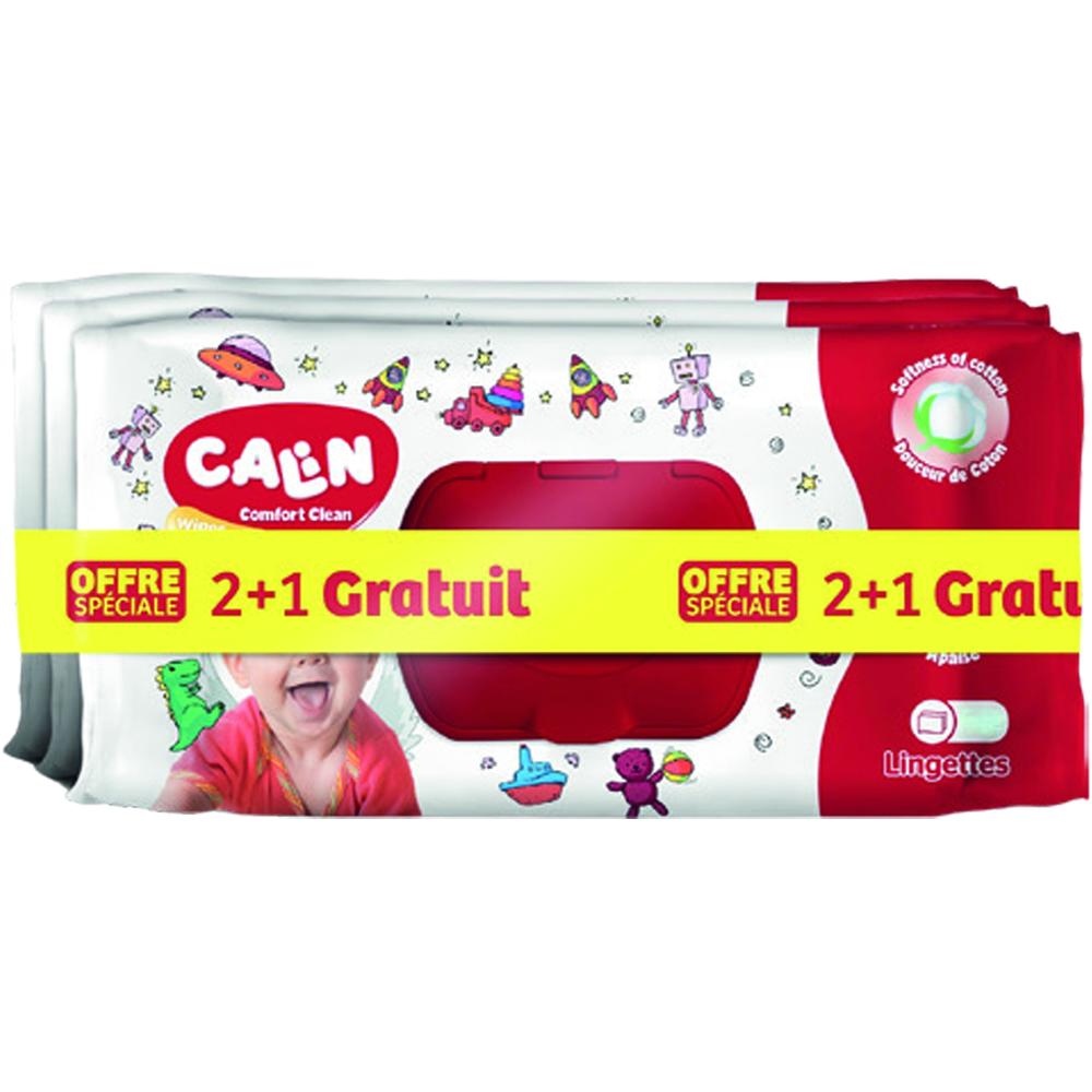 Pack Trio Lingettes Câlin 60 unités 2+1 Gratuit