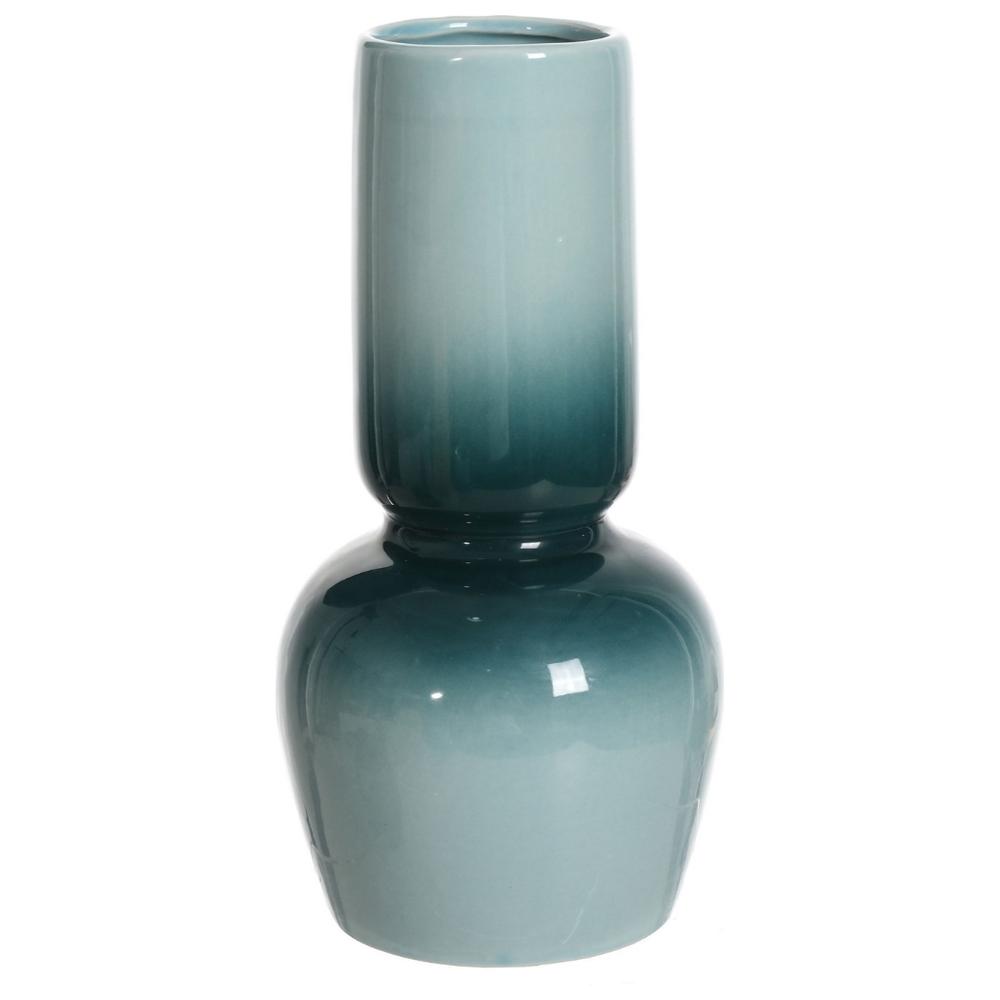 Vase en Céramique Bleu Dégradé Kasa 14 x 28 cm