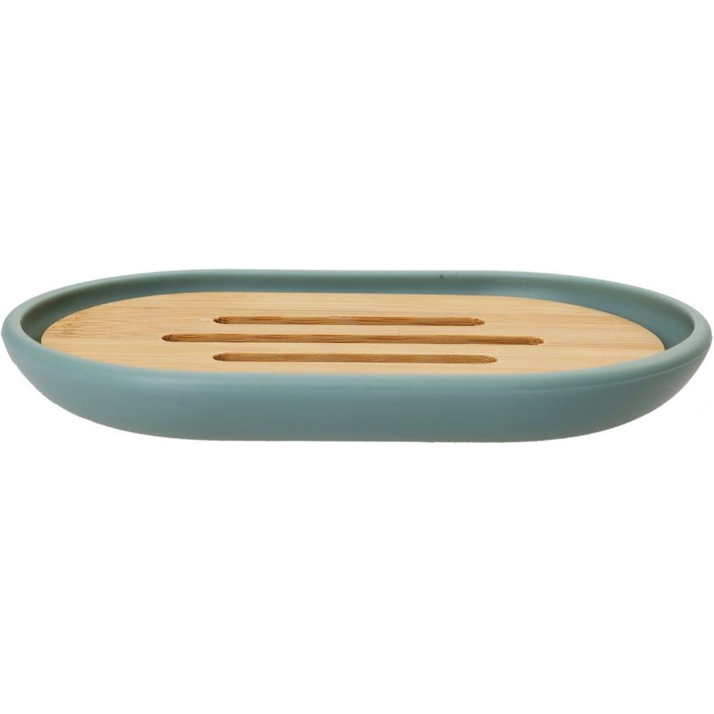 Porte-Savon Bambou PVC Vert Kasa