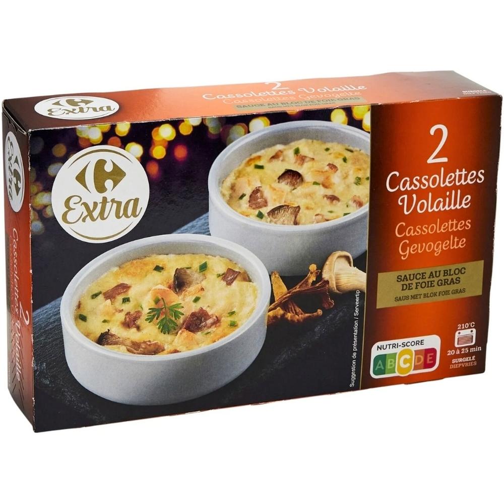 Cassolettes Girolles Foie Gras Carrefour Extra 2 pièces 110g