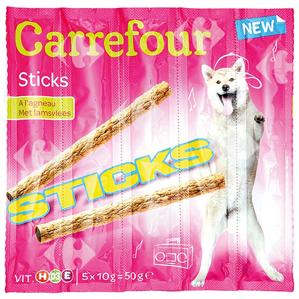 [423345] Batonnêts pour Chiens à l'Agneau Carrefour 5x10g