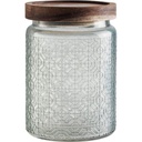 Bocal en Verre Gravé Bleu Kasa 10x14cm