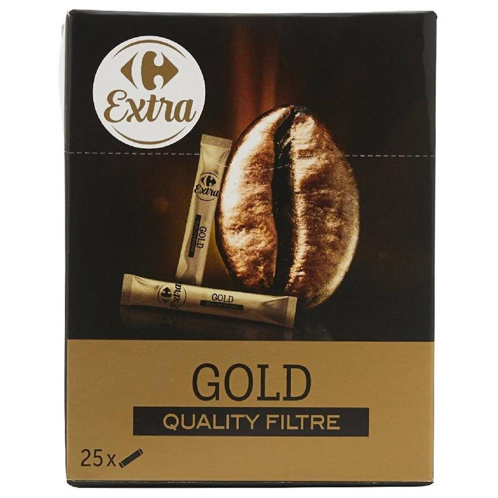 [724515] Sticks Café Soluble Lyophilisé Carrefour 25 unités 2g