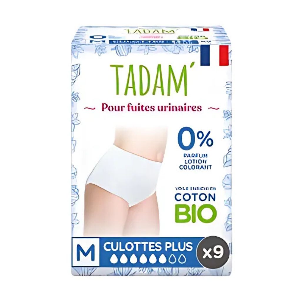 [723317] Culottes Éco Fuites Urinaires Taille M Tadam 9 unités