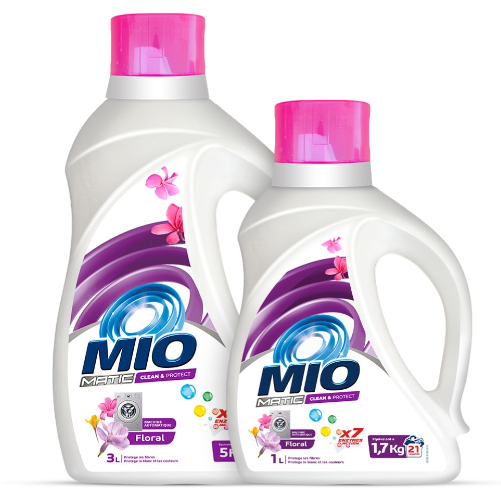 Lessive Liquide Floral Mio 3L + 1L Gratuit