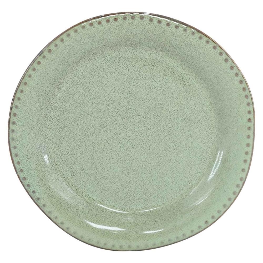 [716978] Assiette Plate Réactive Perforée Vert Sintra Kasa 27cm 