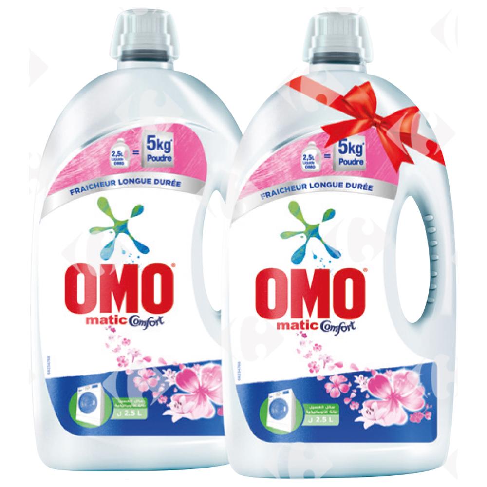 [636708] Pack 2 Lessives Liquides OMO Régulier 2,5L