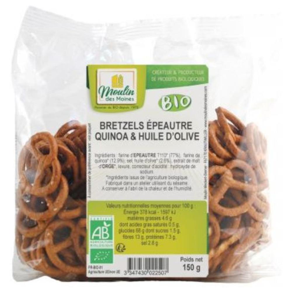 Bretzels Épeautre Quinoa Moulin des Moines 150g