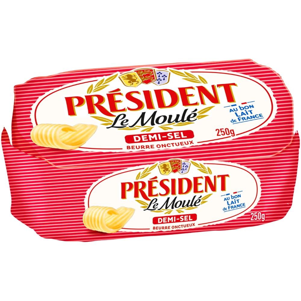 [734750] Beurre Moulé Demi-Sel Président 250g