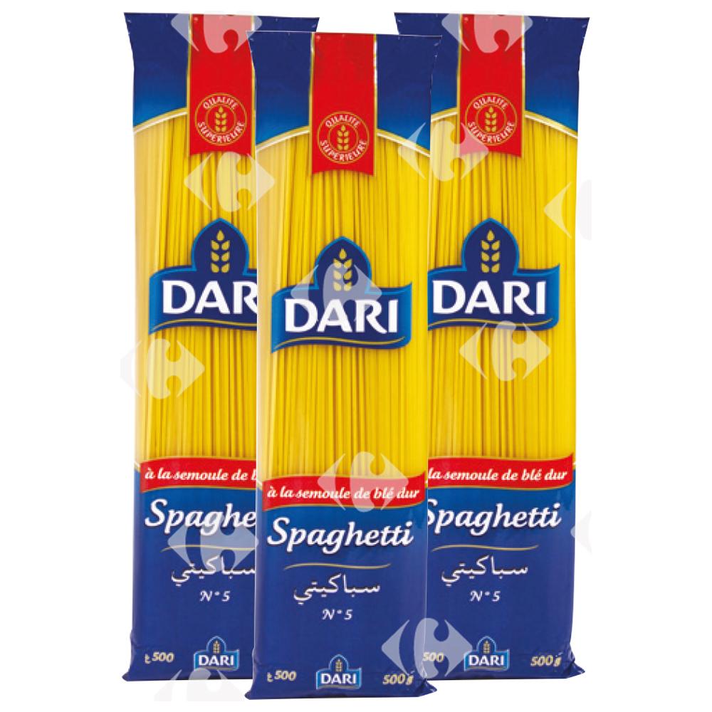Lot Spaghetti Dari 3 unités 500g