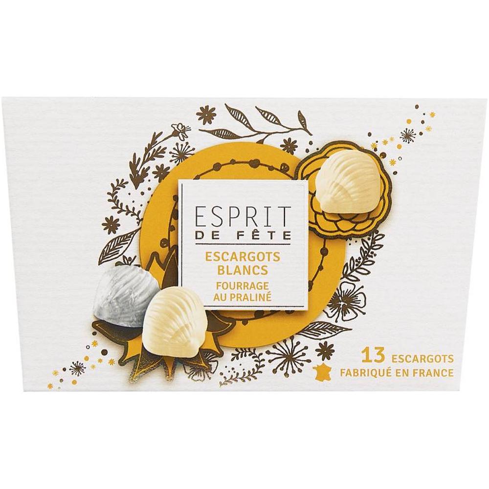 Escargots Chocolat et Blancs Esprit de Fête 200g