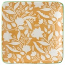 Assiette Porcelaine Carrée Mumbai Jaune Kasa 12.5cm
