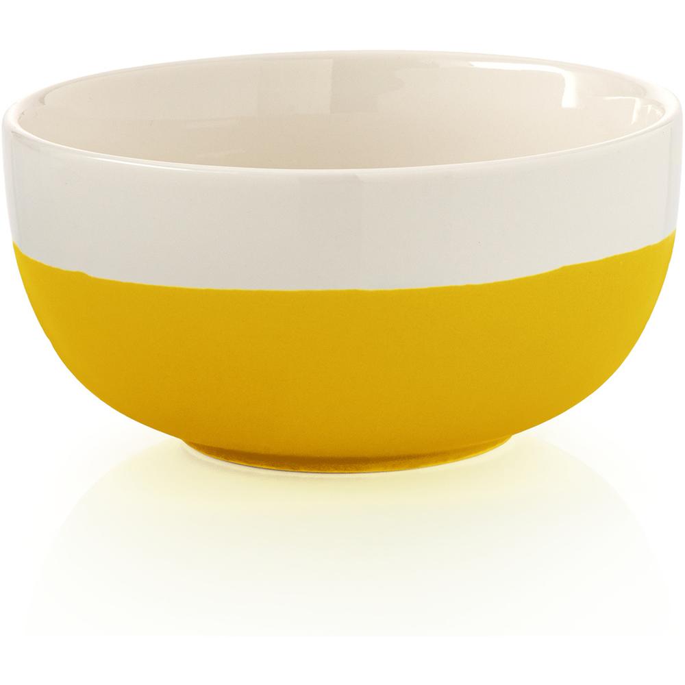 Bol en Porcelaine Duo Blanc Jaune Kasa 13cm