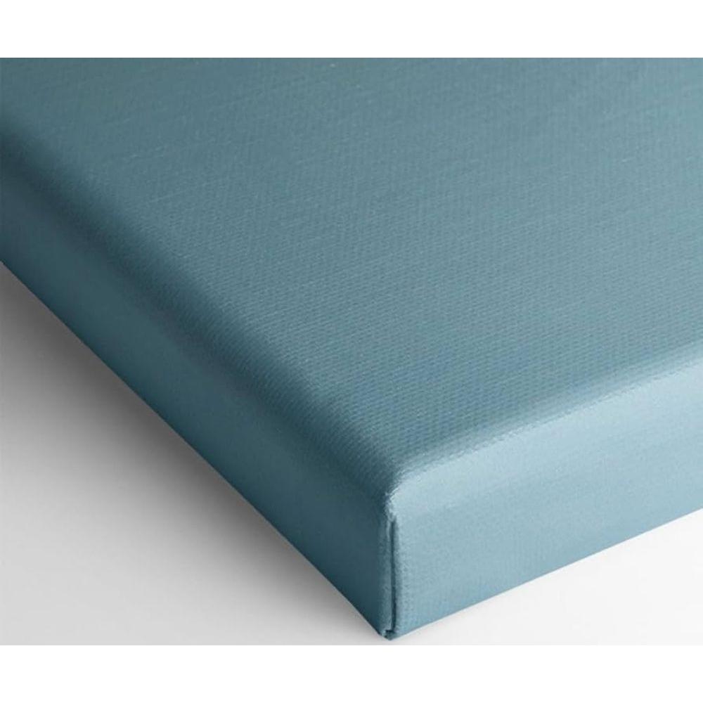 [702607] Drap Housse Bleu Verdâtre Coton Bio Tex Home 180x200 cm