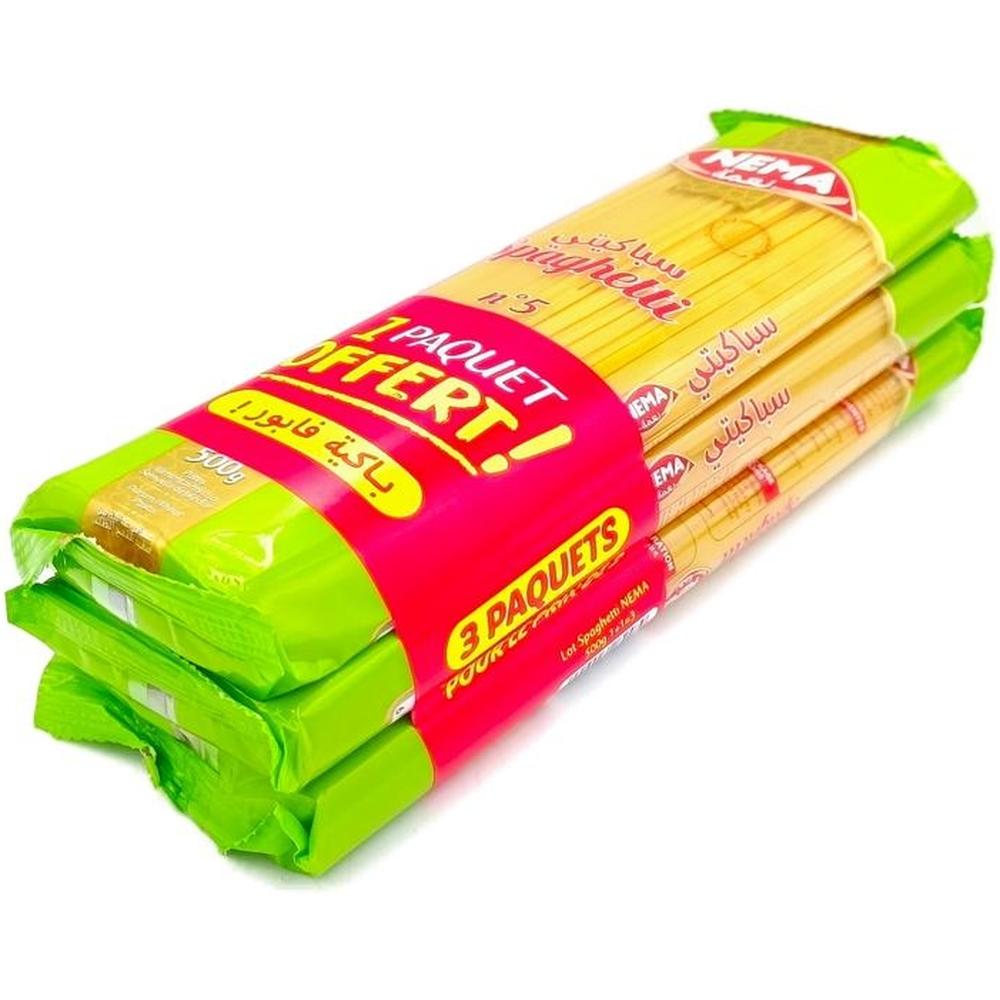 Lot Spaghetti Nema 500g 3+1 offert