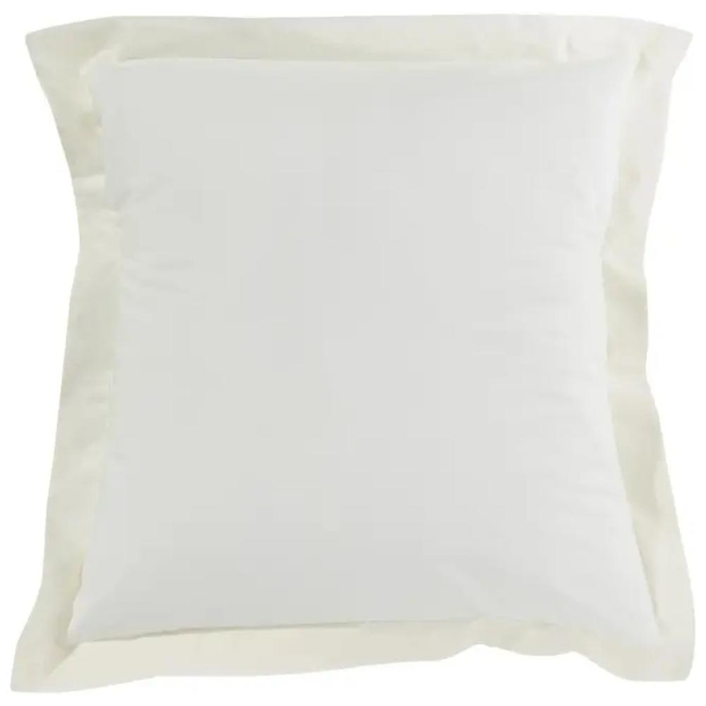 [651069] Taie d'Oreiller Blanc 100% Coton Tex Home 65x65cm