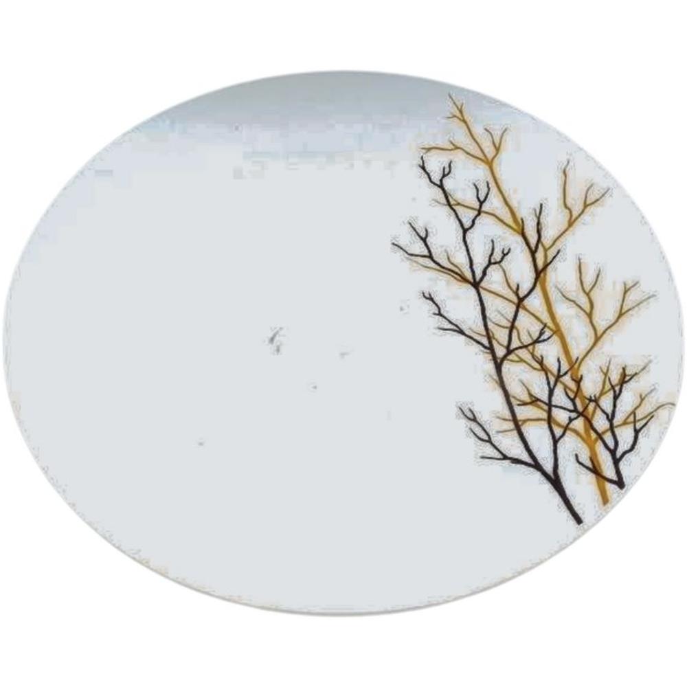 Assiette Plate en Porcelaine Blanche Ivoire 27cm