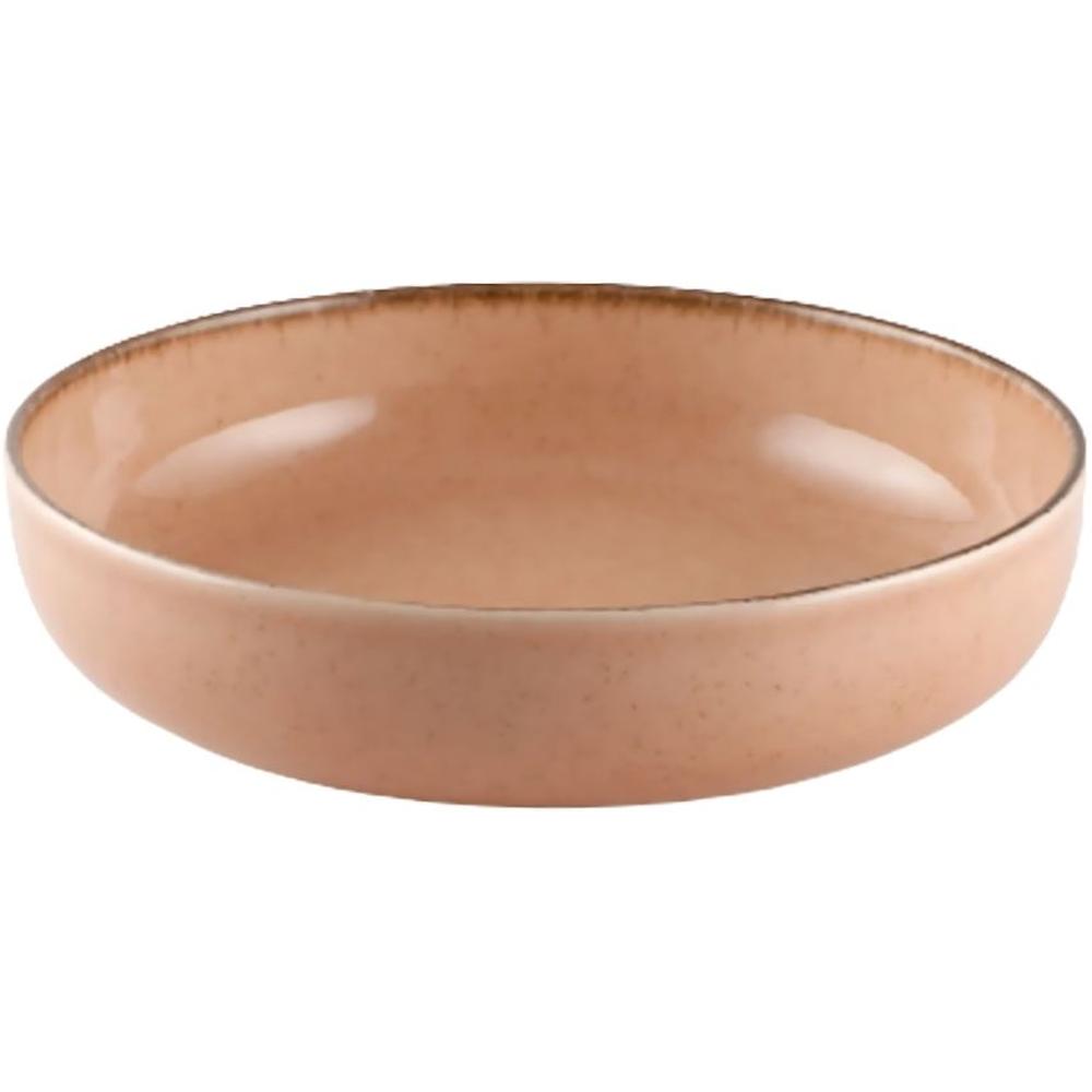 Assiette Creuse en Porcelaine Saumon Mood 20cm