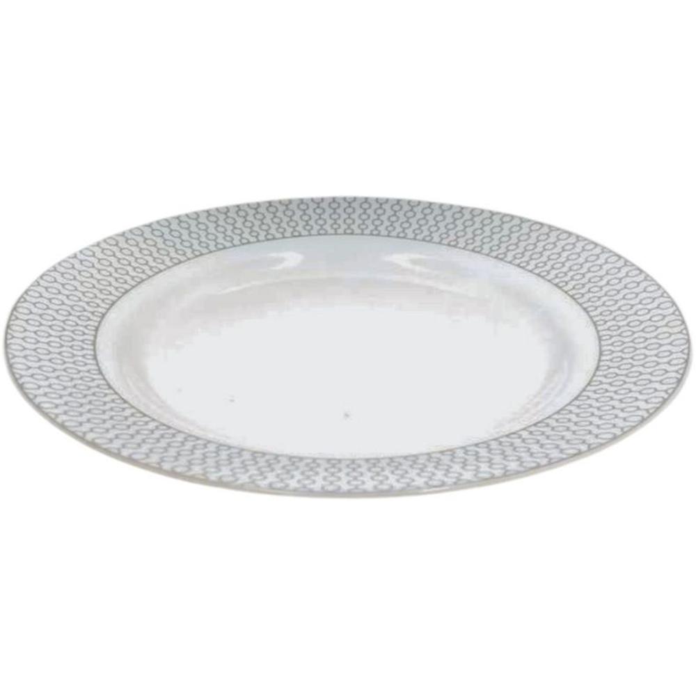 Assiette Plate en Porcelaine Blanche Velvett 27,5cm