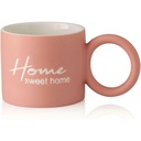 Mug en Porcelaine Home Rose Manche Anneau Kasa 35cl 9x7,8 cm